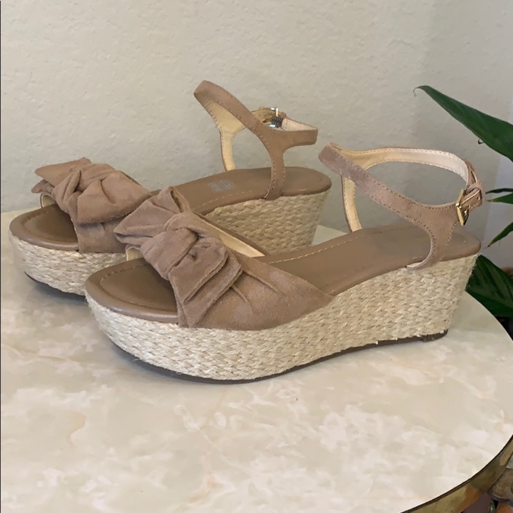 Liz Clairborne suede wedges with rope heel